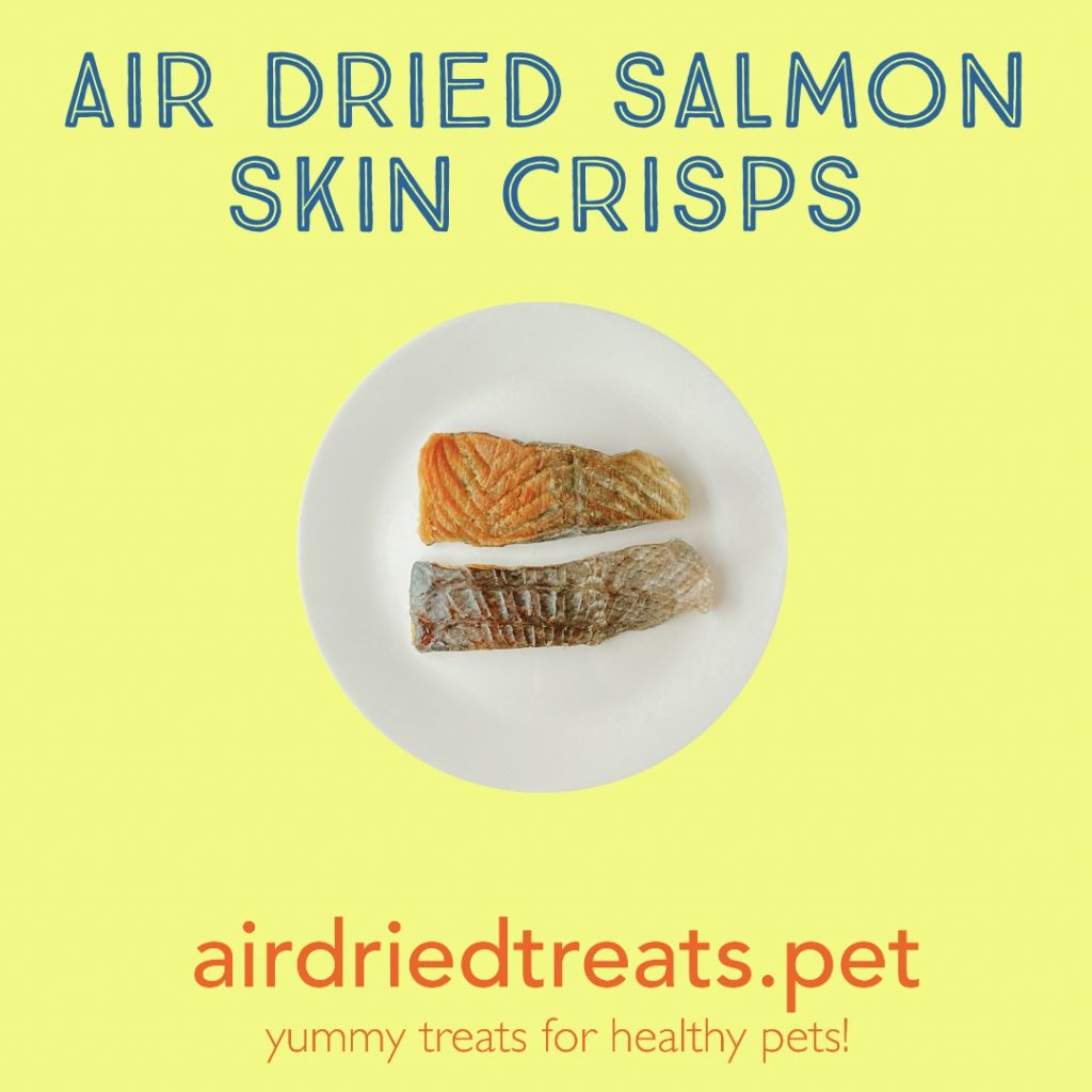 Air Dried Salmon Skin Crisps airdriedtreats.pet Single Ingredient.