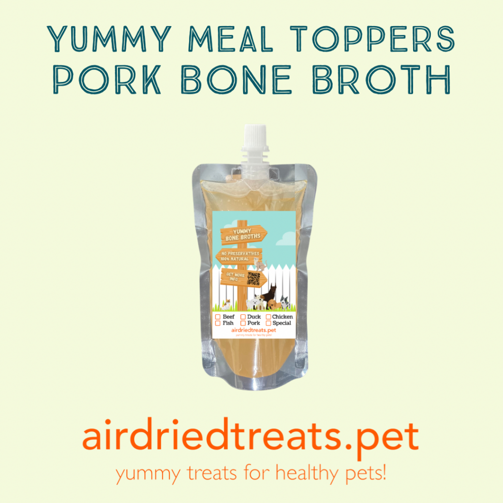 Pork Bone Broth airdriedtreats.pet with yummy broths for healthy pets!