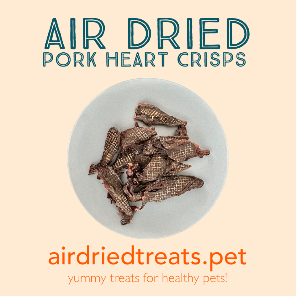 Air Dried Pork Heart Crisps airdriedtreats.pet Single Ingredient Treats