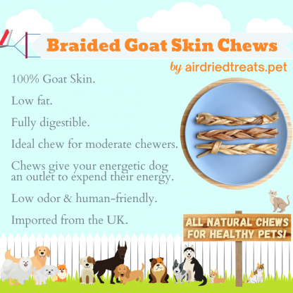 Braided Goat Skin Chews