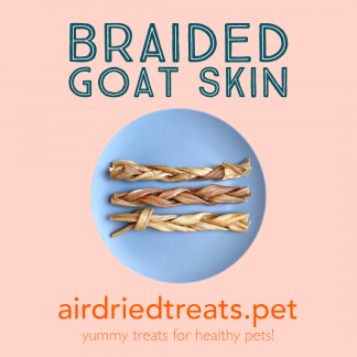 Braided Goat Skin Chews